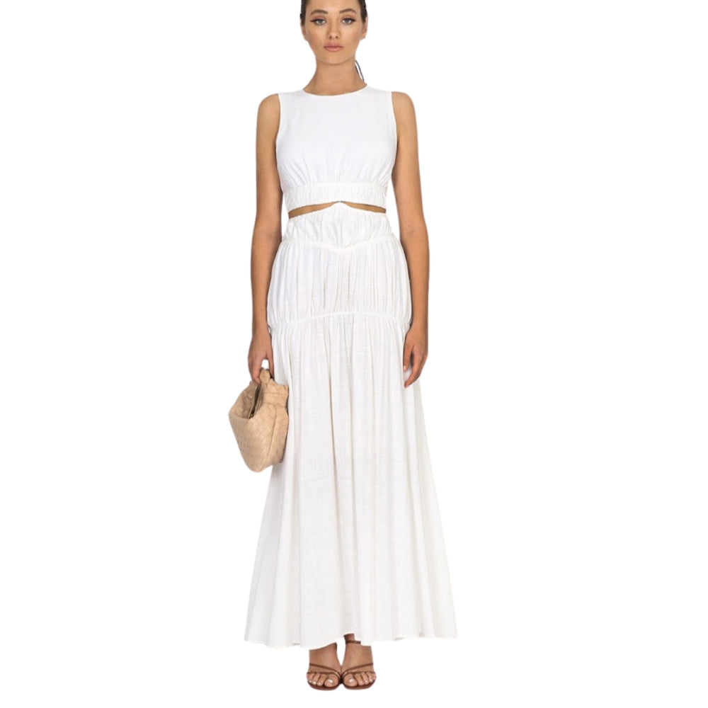 Ave Jay Maxi Skirt White