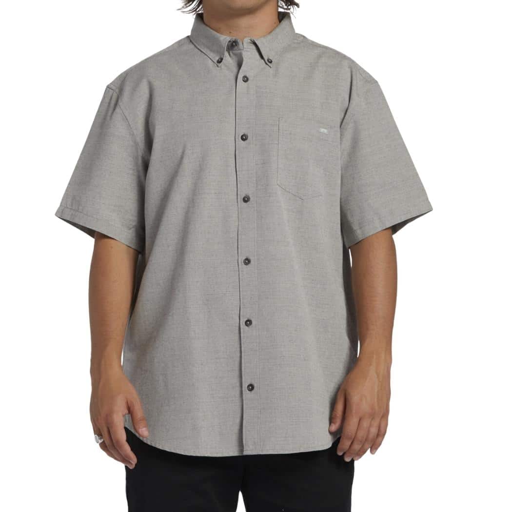 Billabong All Day Short Sleeve Shirt Light Grey