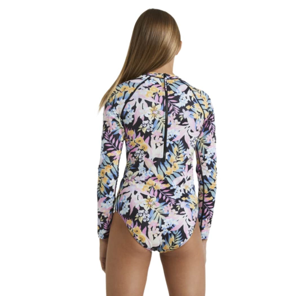Billabong Peaceful Palms Long Sleeve Bodysuit Black