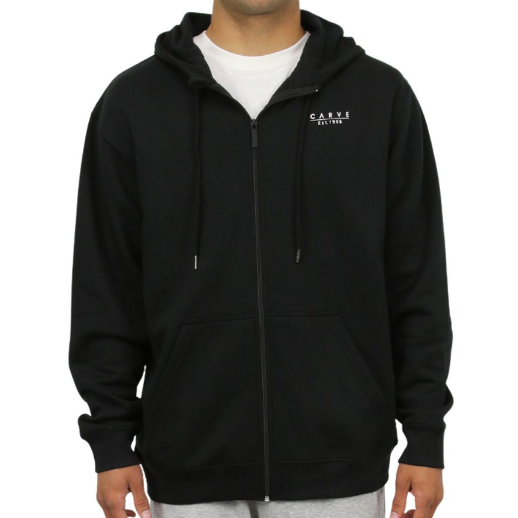 Carve Mystic Mens Zip Hoodie Fleece Black