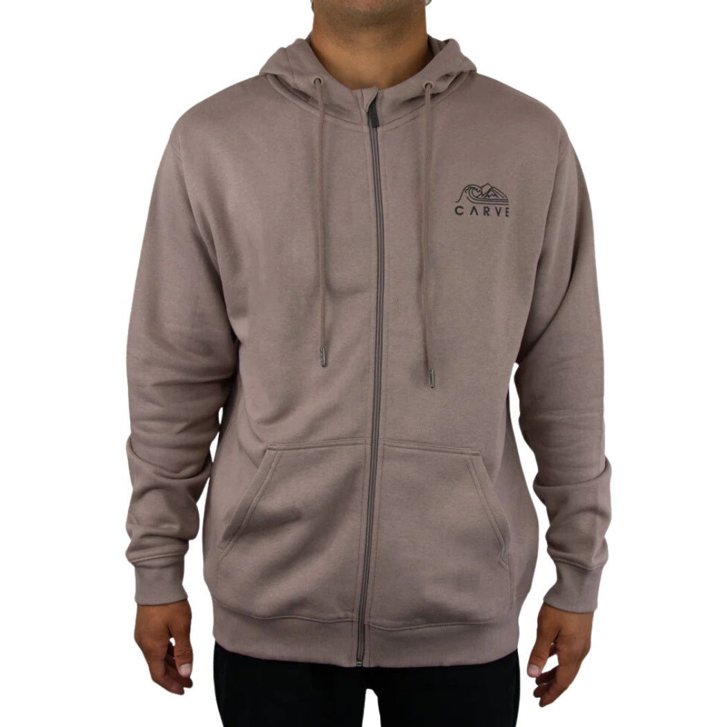 Carve Power Trip Zip Front Hood Cinder