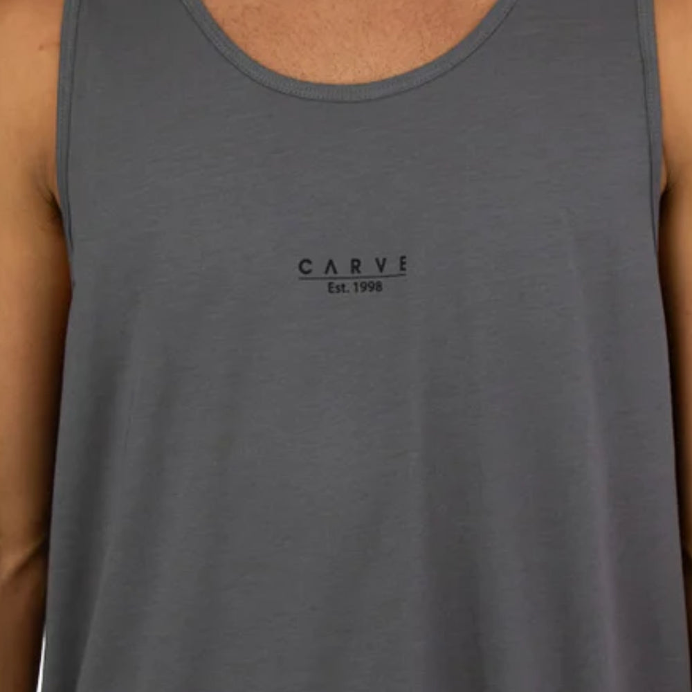 Carve EST.1998 Singlet Charcoal