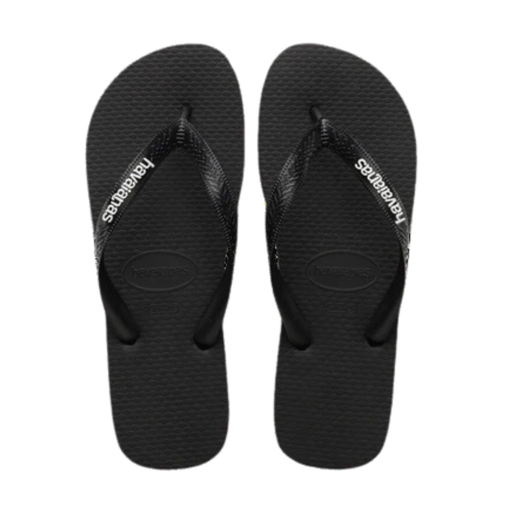 Havaianas Kids Rubber Logo Black Glacial White