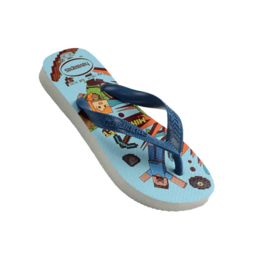 Havaianas Kids Top Minecraft White Comfy Blue