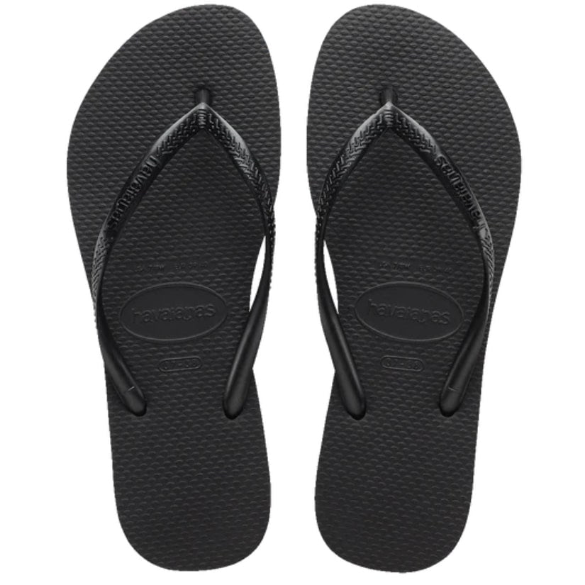 Havaianas Slim Basic Black thongs