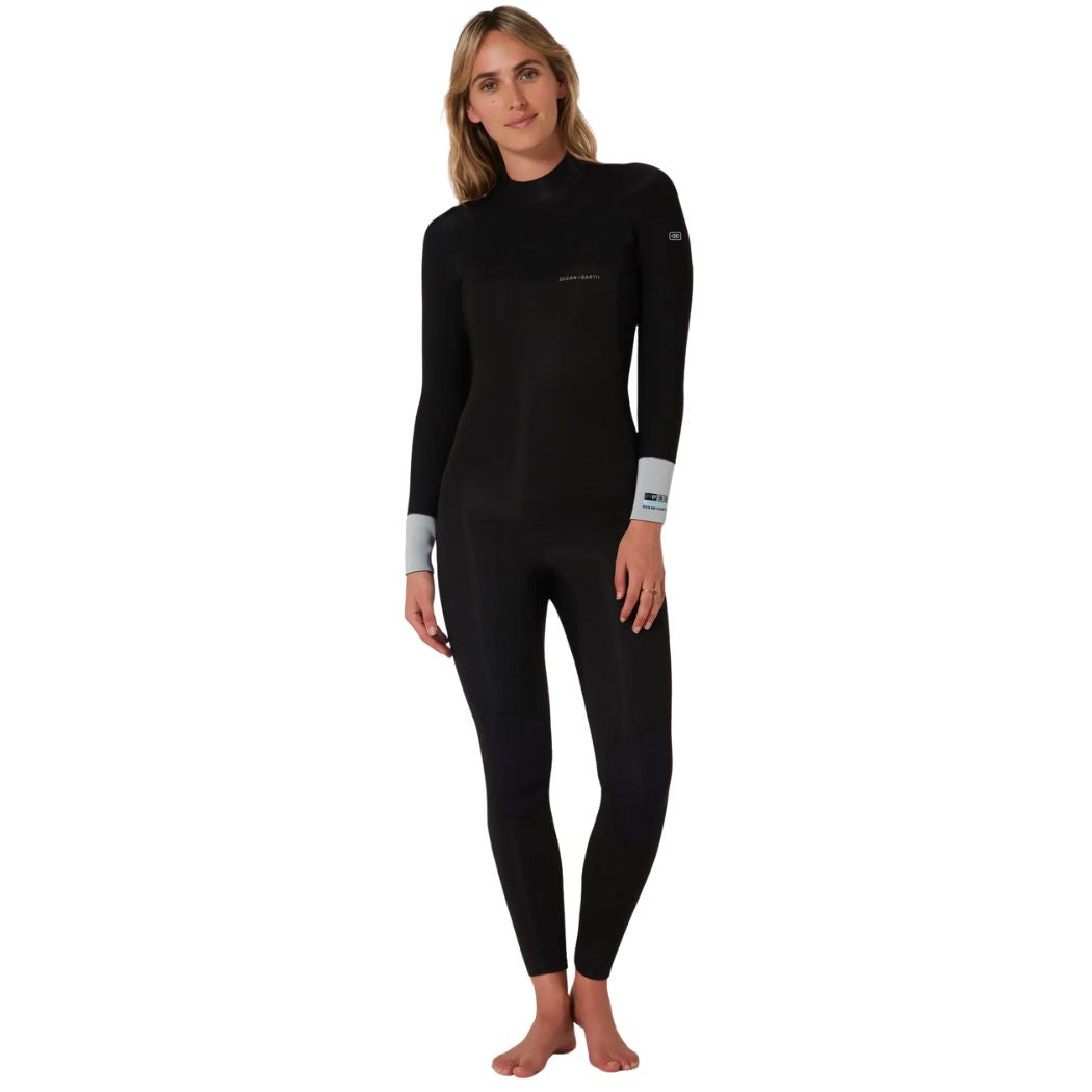 Ocean and Earth Ladies Free Flex Back Zip Steamer 3 2mm Black