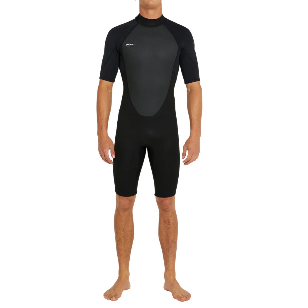 O'Neill Reactor 2 Back Zip Short Sleeve Spring Suit Black