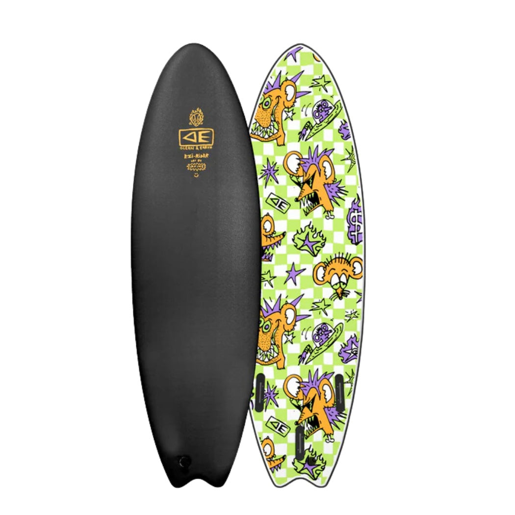 送料無料■O&E (オーシャンアンドアース)■BRAINS EZI-RIDER 6'0｜JACK IRVINE BLACK Ocean And Earth Brains Ezi-Rider Softboard 6-0