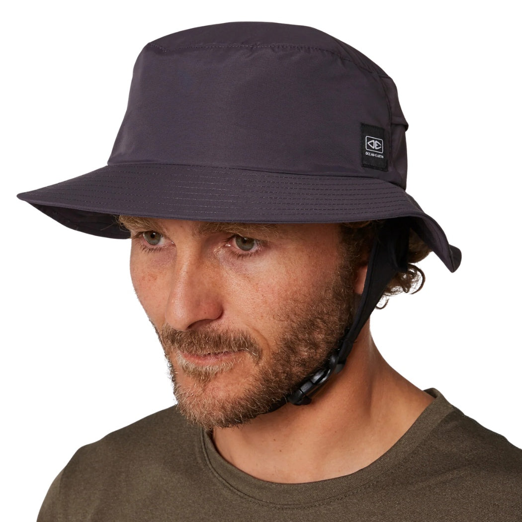 Ocean and Earth Indo Stiff Peak Surf Hat Charcoal