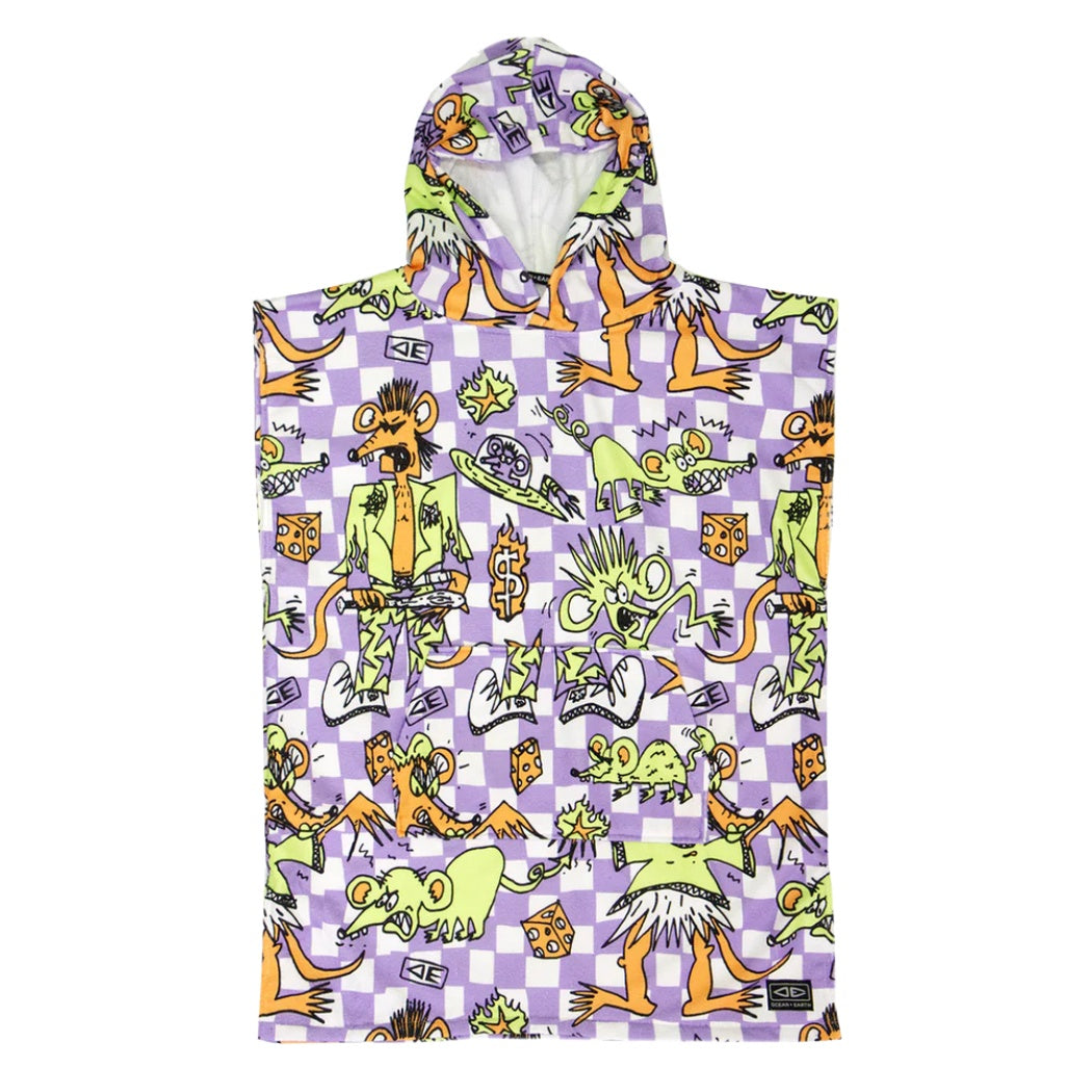 Ocean and Earth Toddlers Irvine Hooded Poncho Purple 23