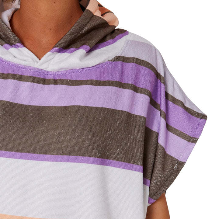 Ocean And Earth Ladies Sunkissed Hooded Poncho Apricot Violet