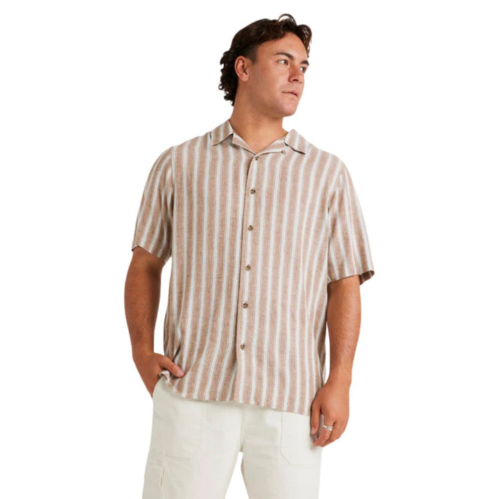 RVCA Beat Stripe Vintage Shirt Ermine