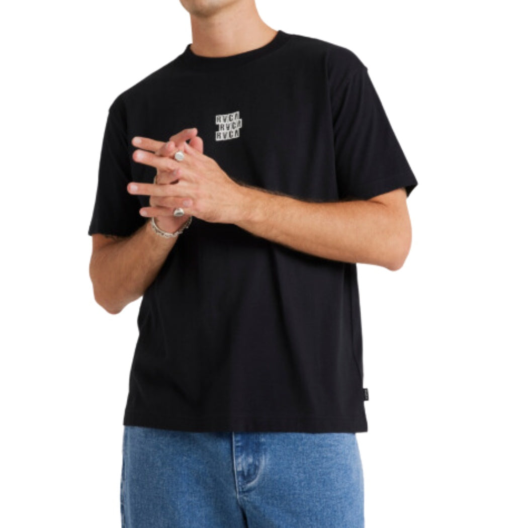 RVCA Blocked Short Sleeve Tee Black