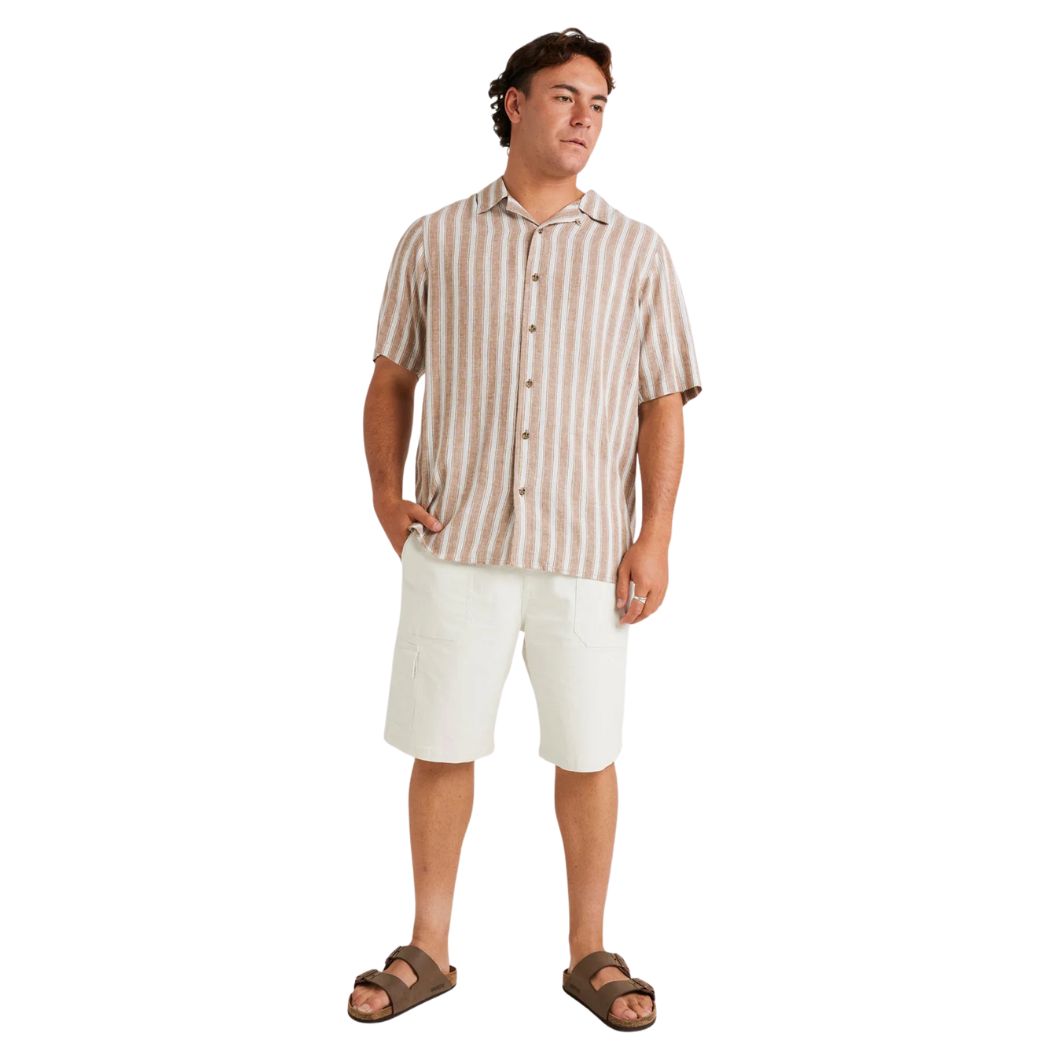 RVCA Beat Stripe Vintage Shirt Ermine