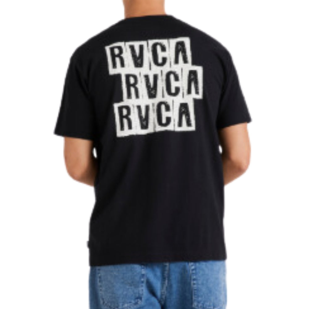 RVCA Blocked Short Sleeve Tee Black
