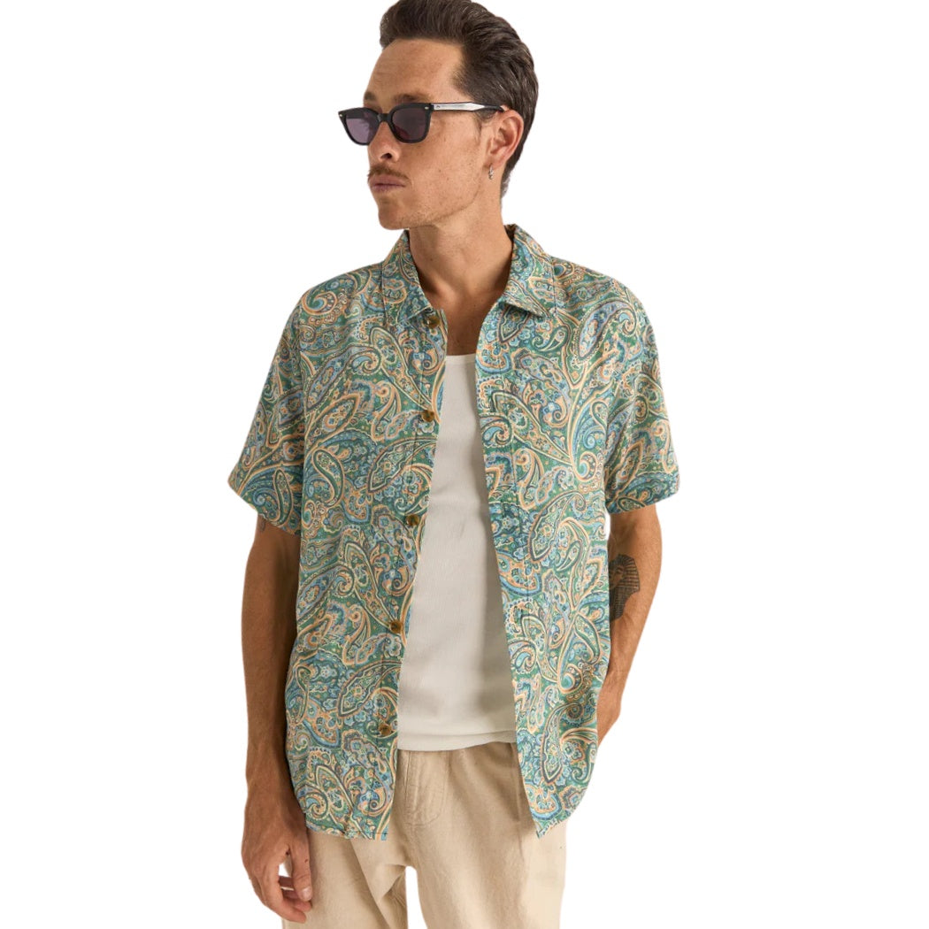 Rhythm Cabo Paisley Shirt Green