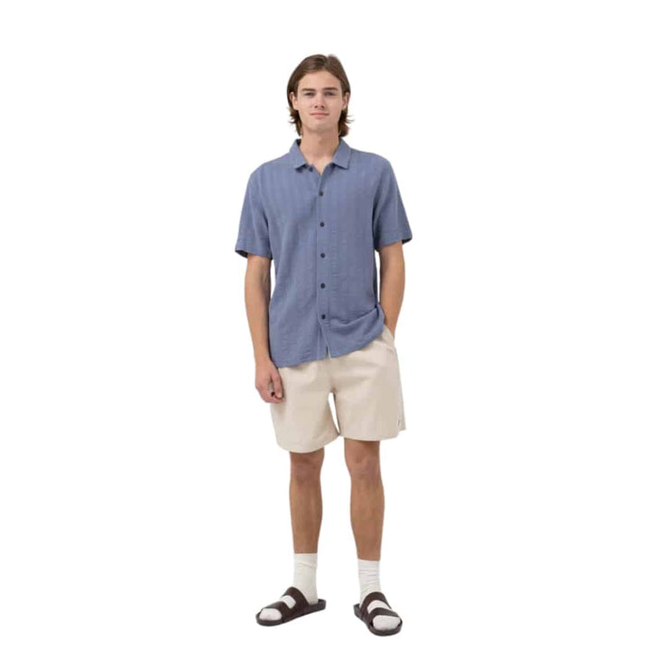 Rhythm Dobby Short Sleeve Shirt Slate