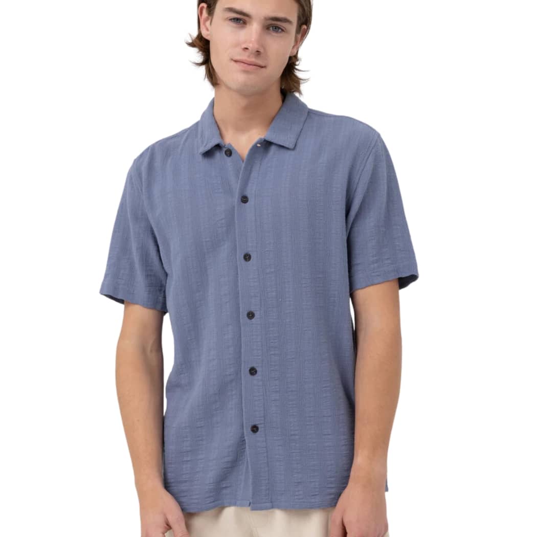 Rhythm Dobby Short Sleeve Shirt Slate