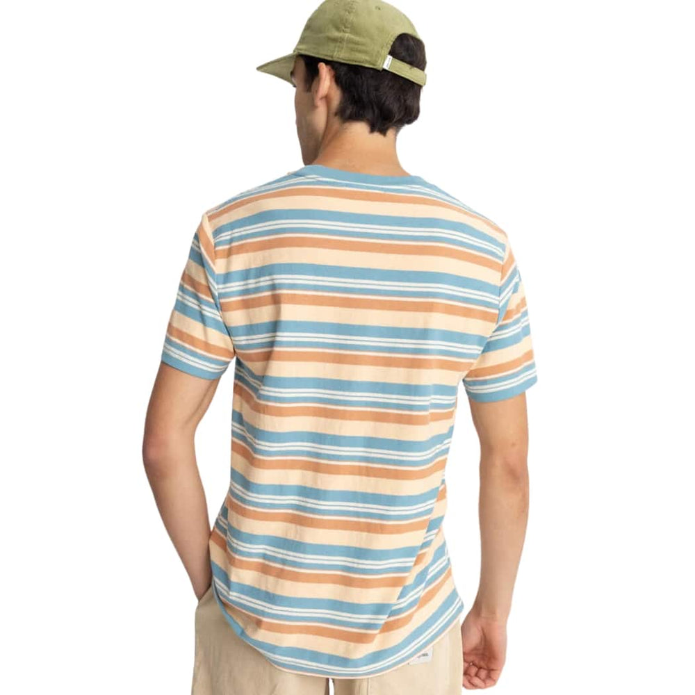 Rhythm Everyday Stripe Short Sleeve Tee Mineral Blue