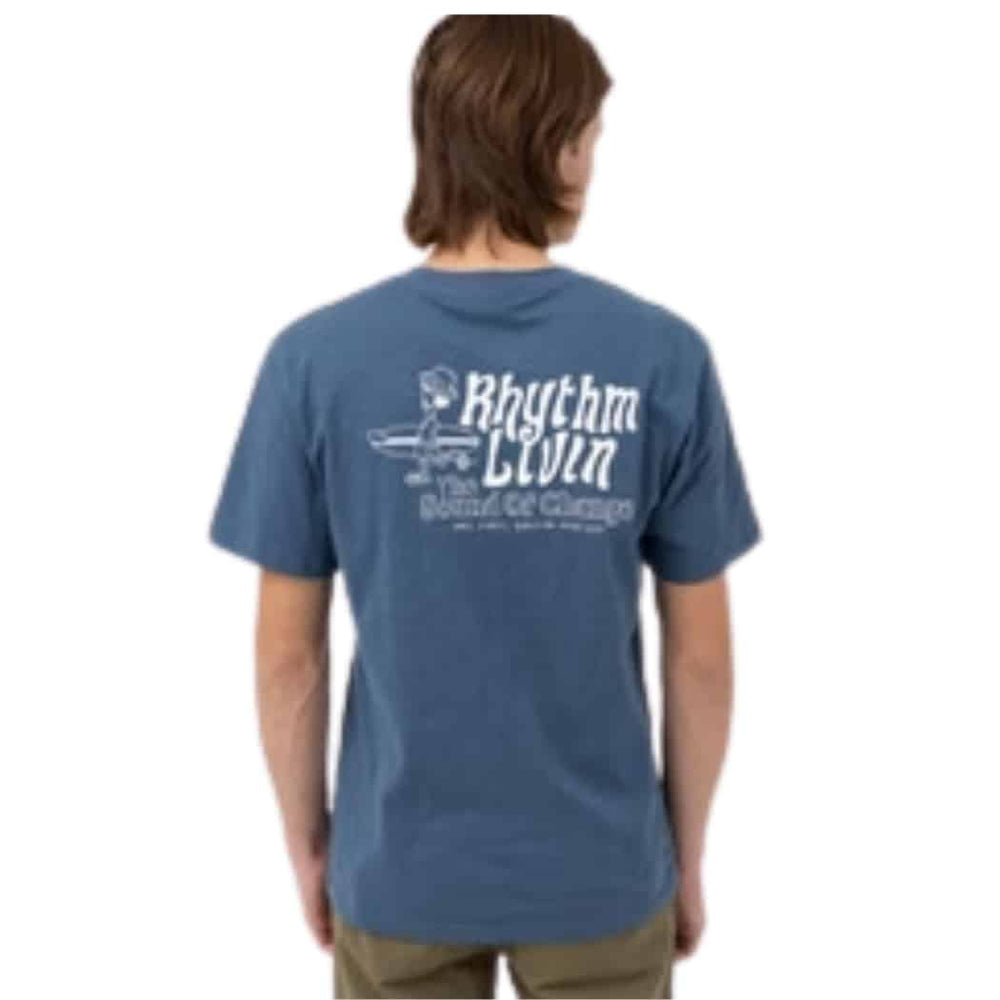 Rhythm Livin Slub Tee Vintage Blue