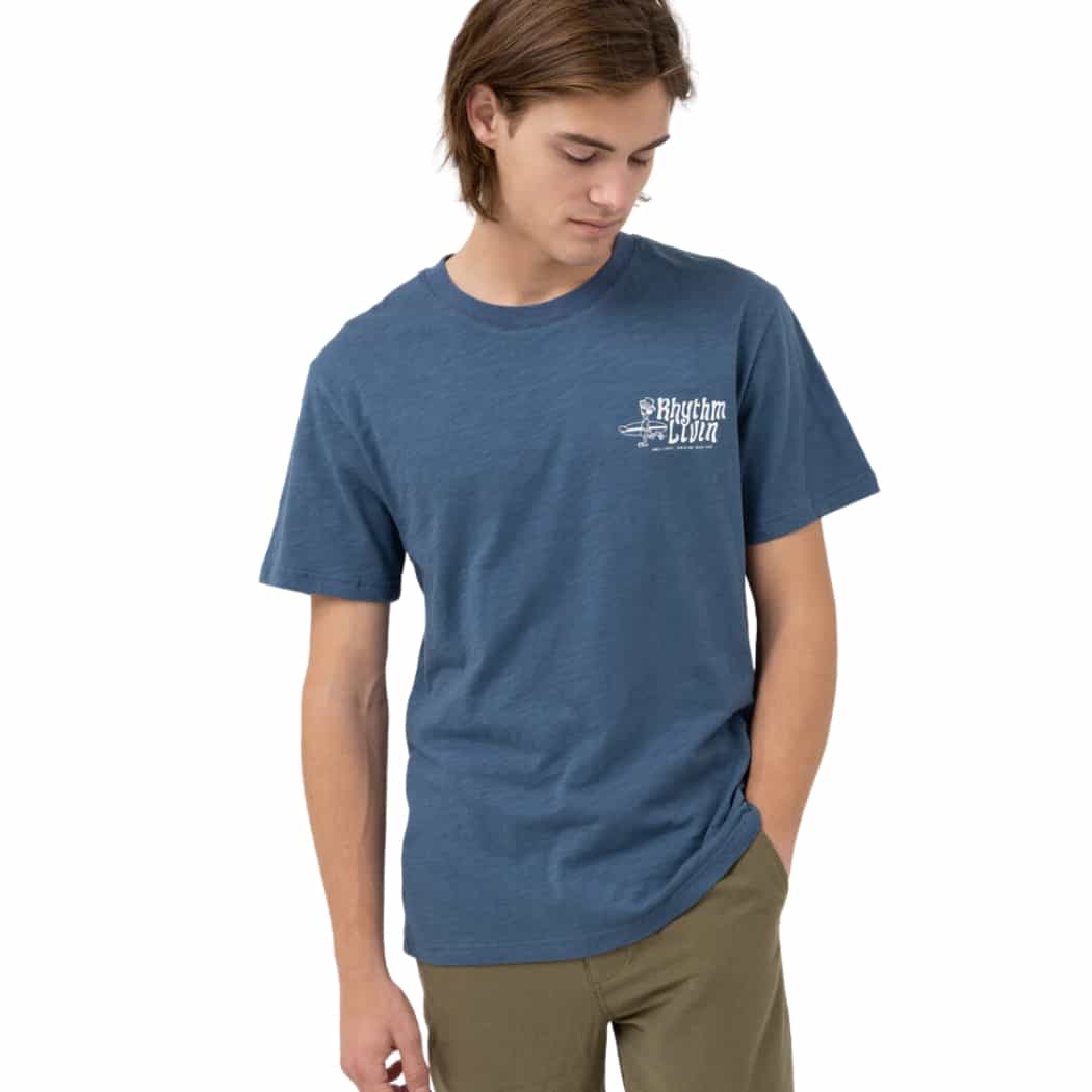 Rhythm Livin Slub Tee Vintage Blue