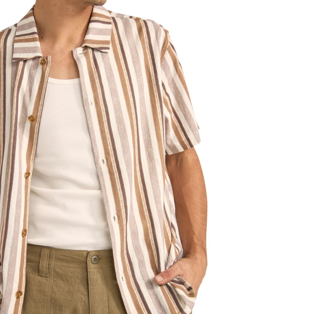 Rhythm Paisley Stripe Shirt Cedar