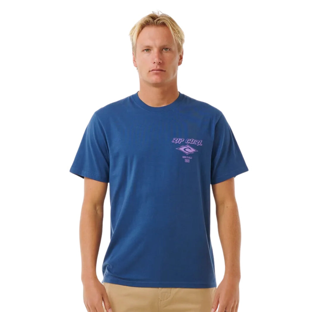 Rip Curl Fade Out Icon Tee Dark Blue