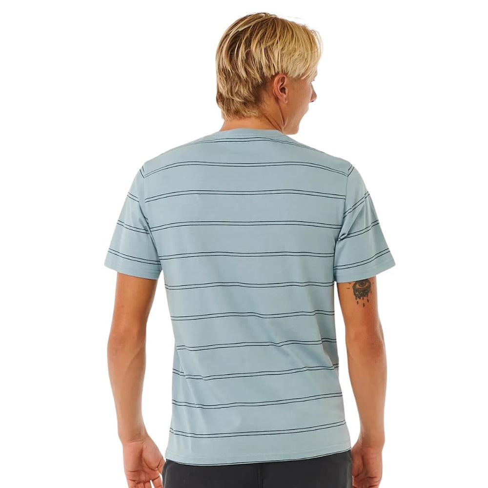 Rip Curl Plain Stripe Tee Mineral Blue