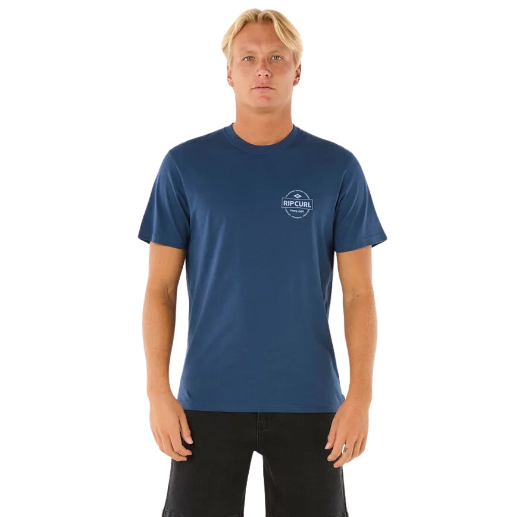Rip Curl Staple Tee Washed Navy