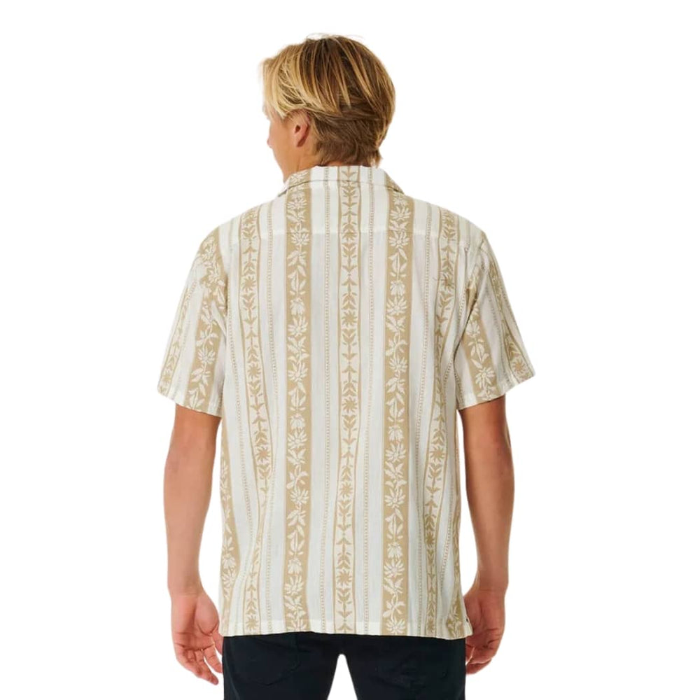 Rip Curl Topanga Vert Stripe Short Sleeve Shirt Bone