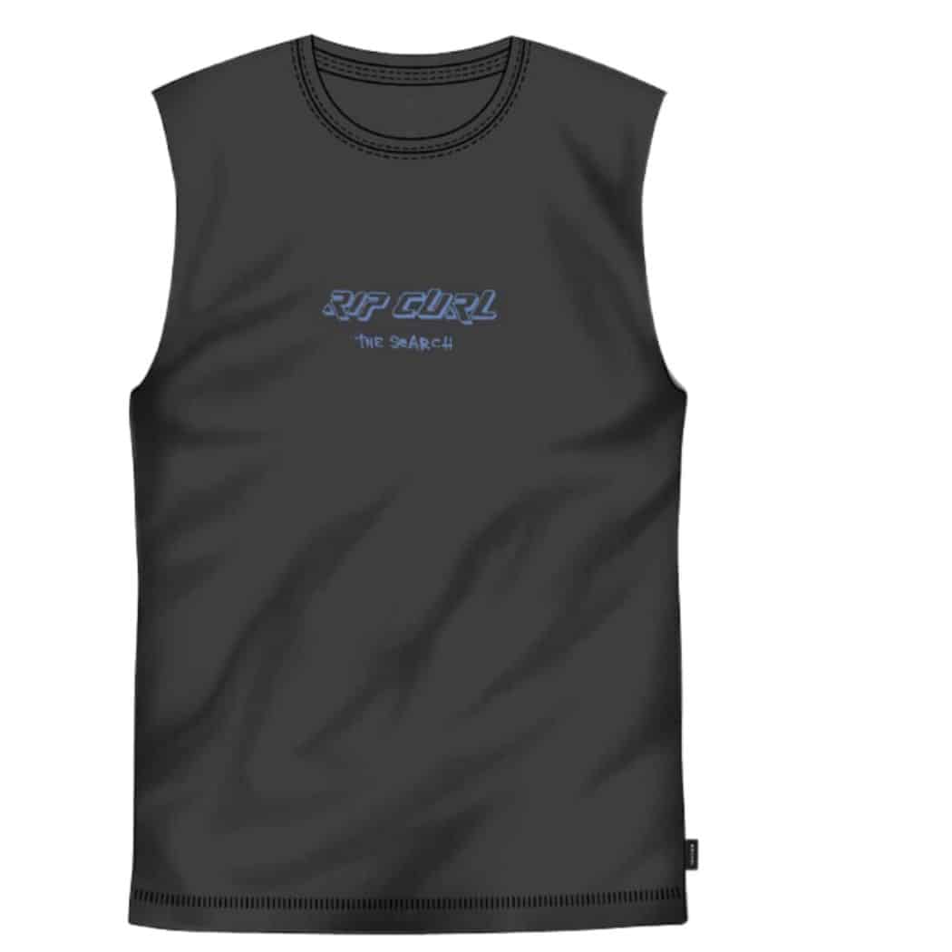 Rip Curl Shred Rock Muscle Boy Washed Black