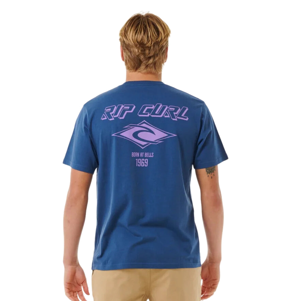 Rip Curl Fade Out Icon Tee Dark Blue