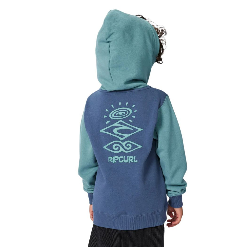 Rip Curl Grom Energy Zip Through Hood Boy Blue Lagoon