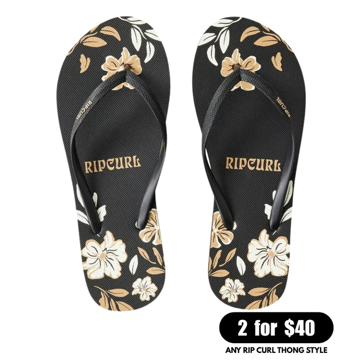 Rip Curl Mixed Bloom Open Toe Black