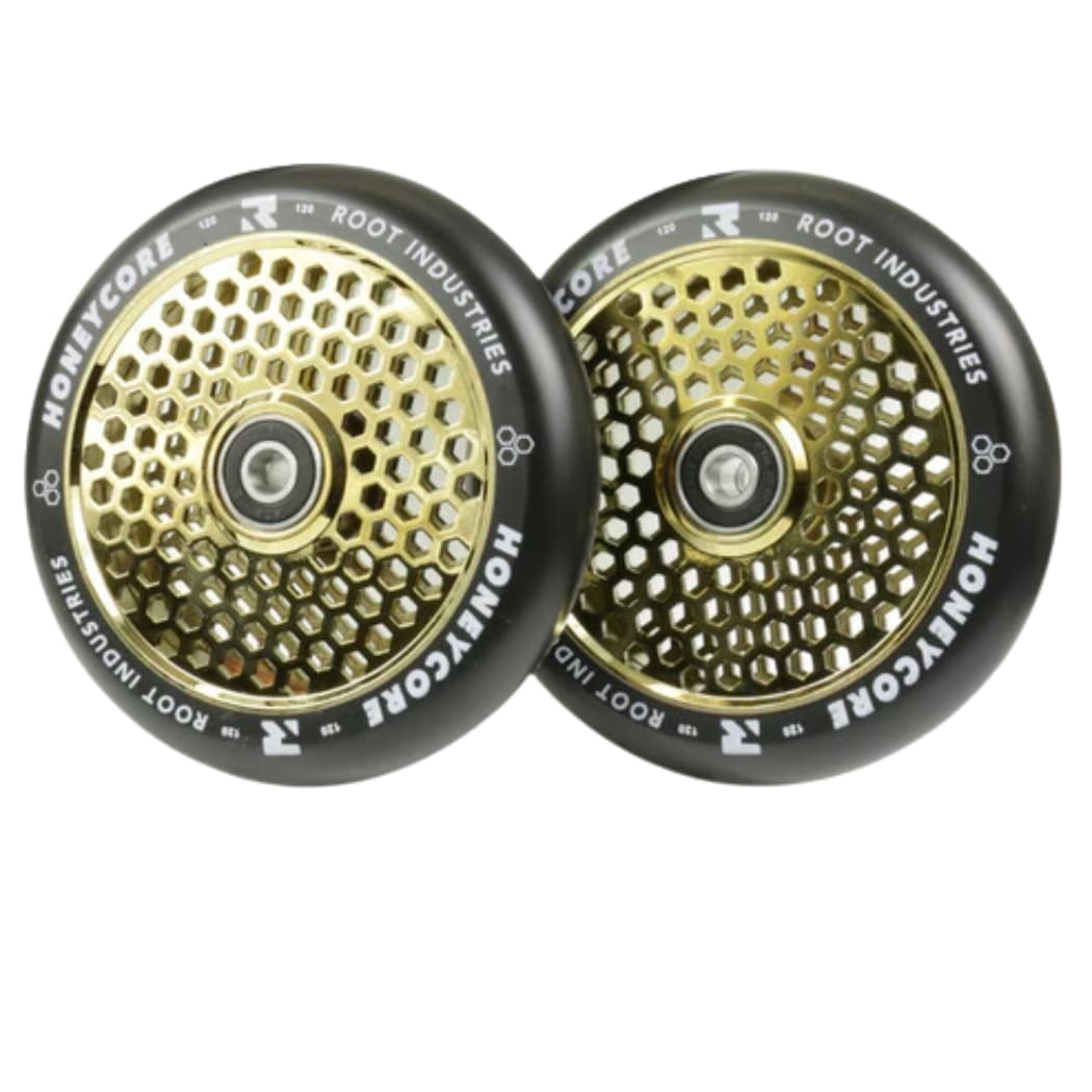 Root Industries Honeycore Wheels 120mm Black Gold