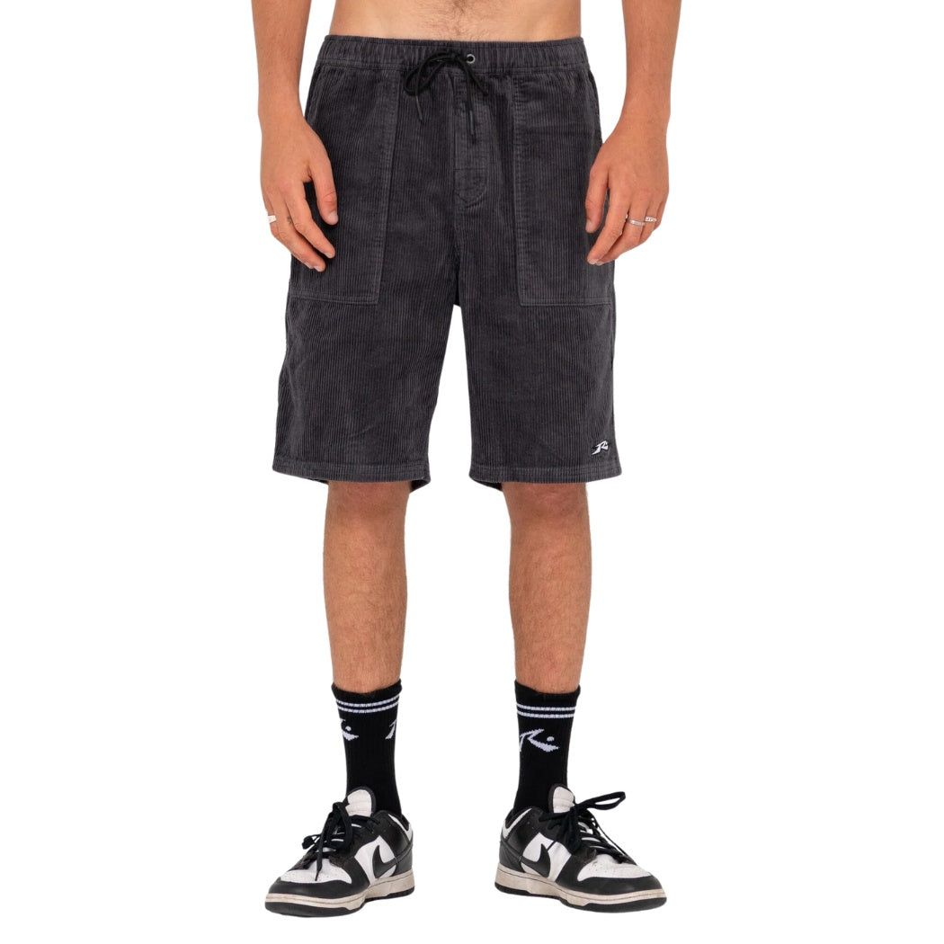 Rusty 8 Wale Workwear Elastic Short Coal