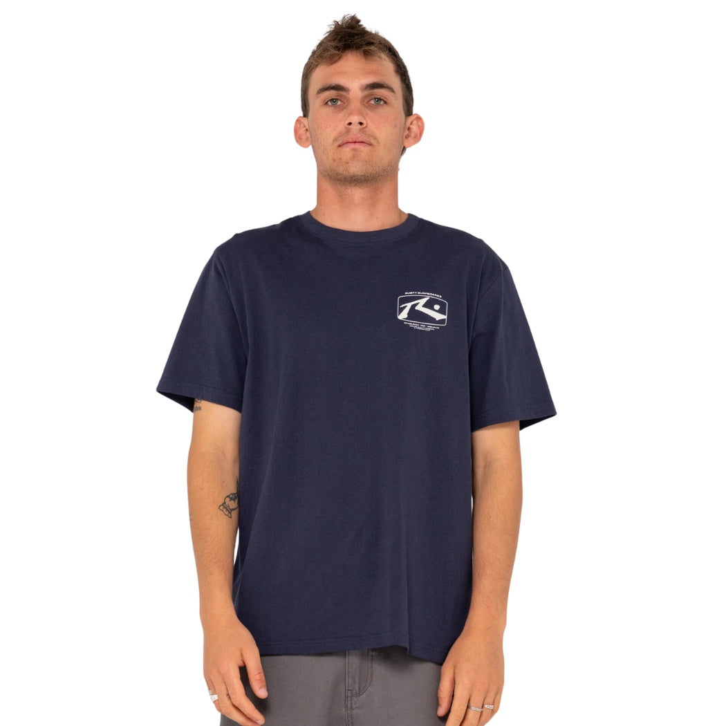 Rusty Advocate Short Sleeve Tee Navy Blue