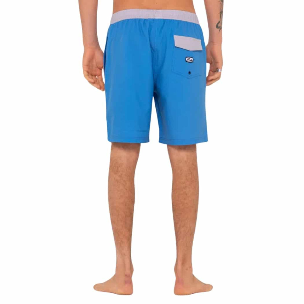 Rusty Dynamite Elastic Boardshort Yonder Blue Gull Grey