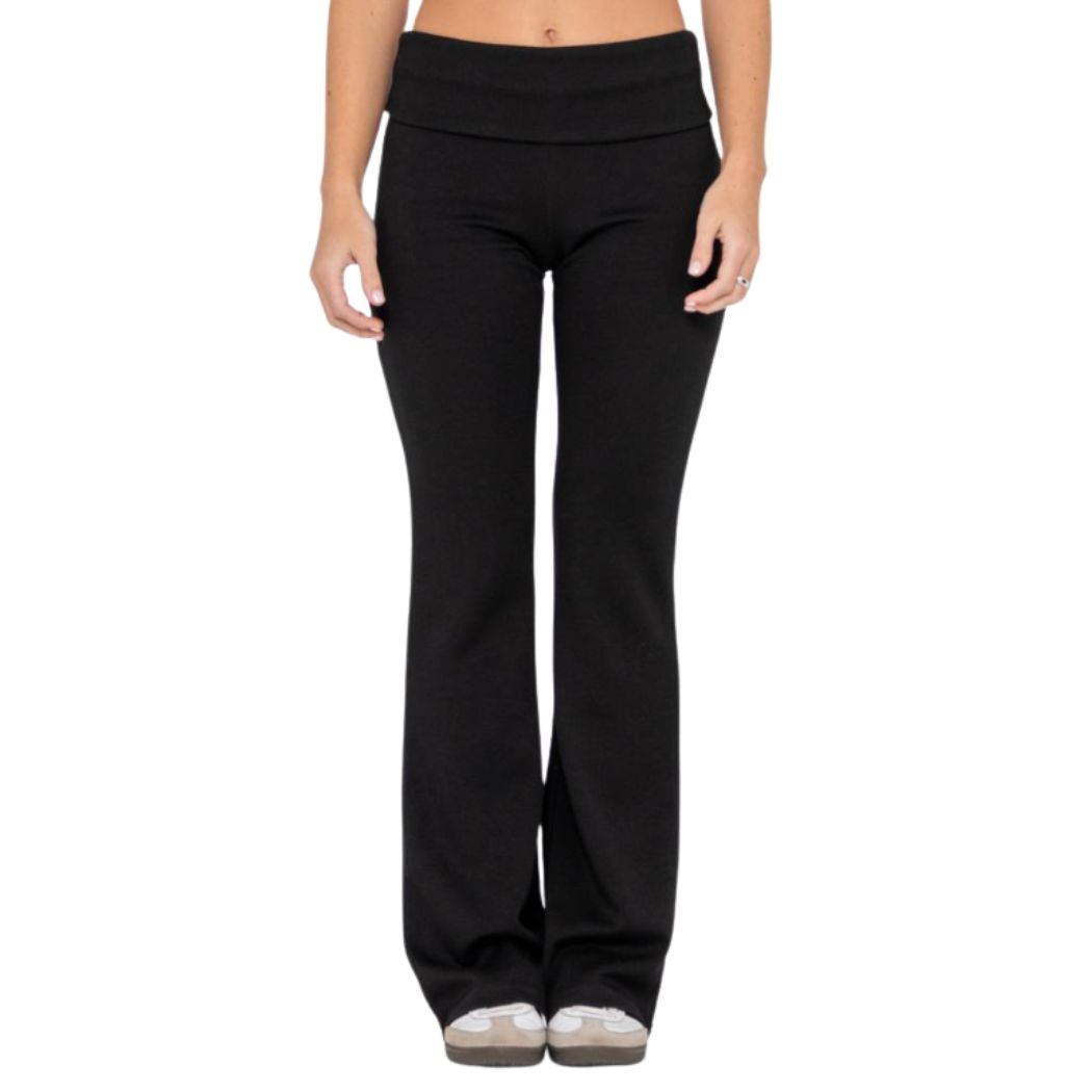 Rusty Hilton Low Rise Bootleg Track Pant Black