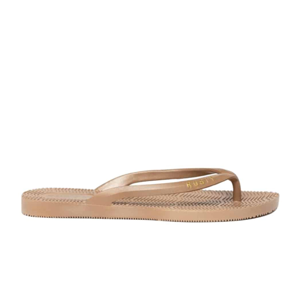 Rusty Sandbar Thong Taupe Gold