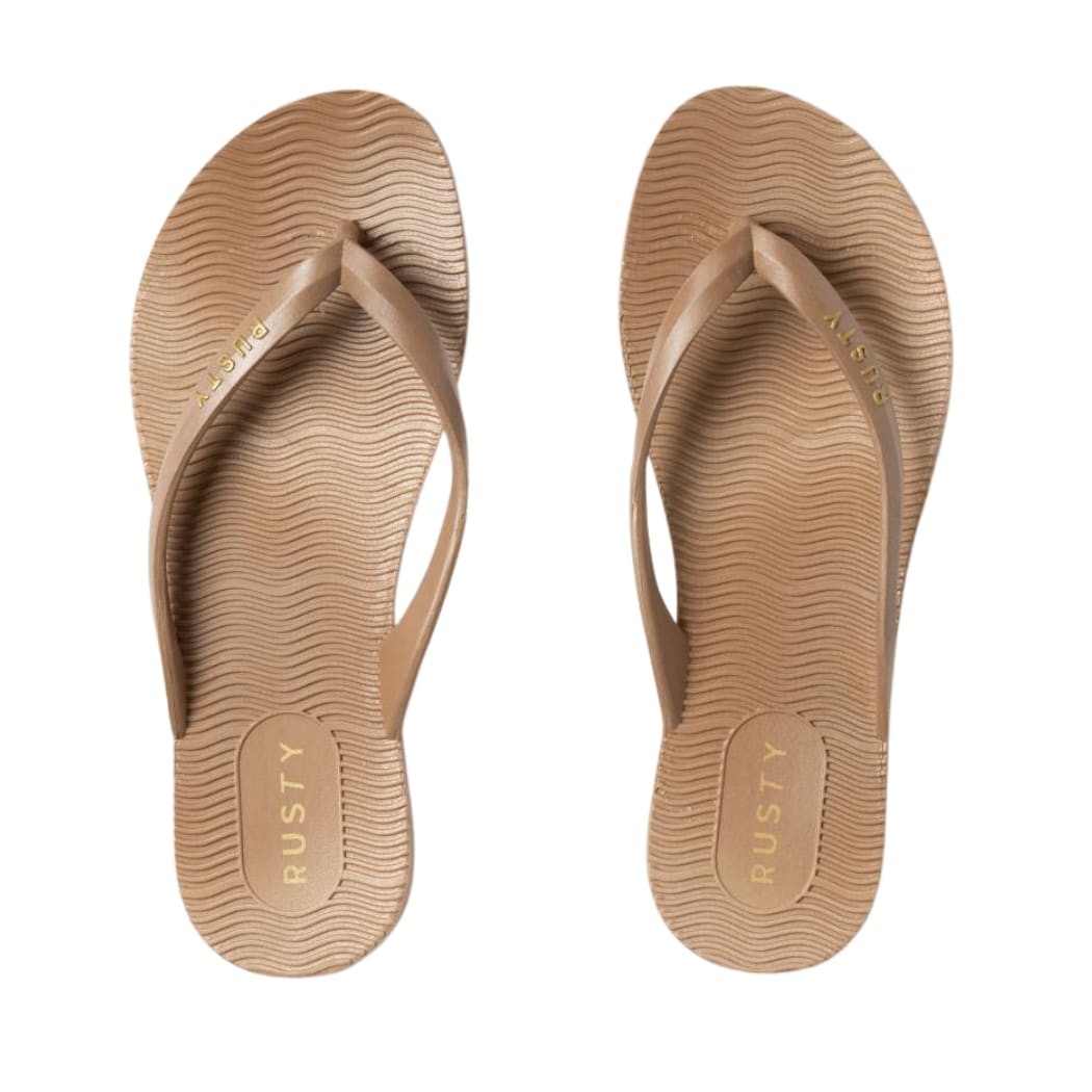 Rusty Sandbar Thong Taupe Gold