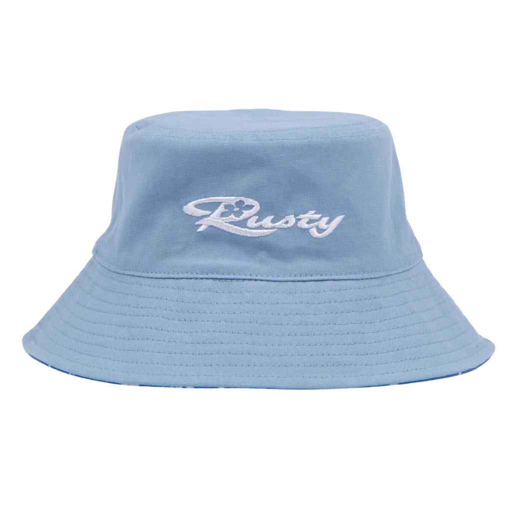 Rusty Summer Time Reversible Bucket Hat Girls Yonder Blue