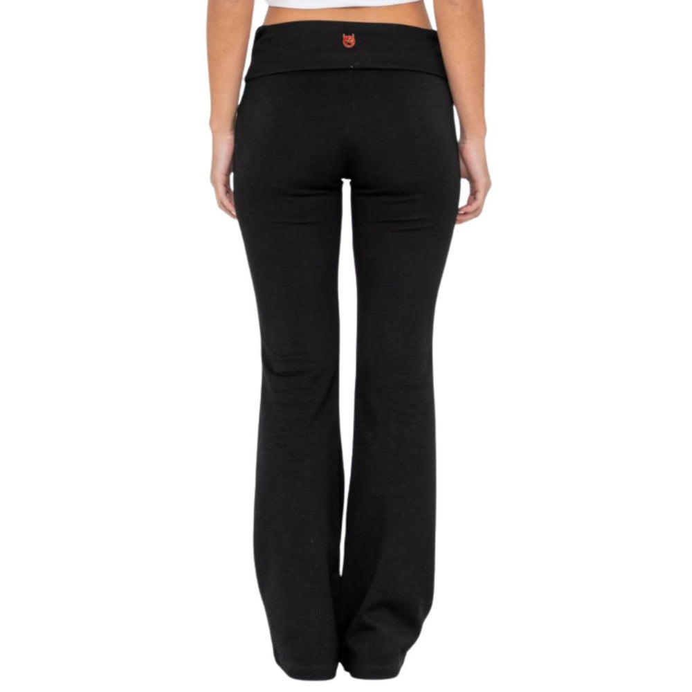 Rusty Hilton Low Rise Bootleg Track Pant Black