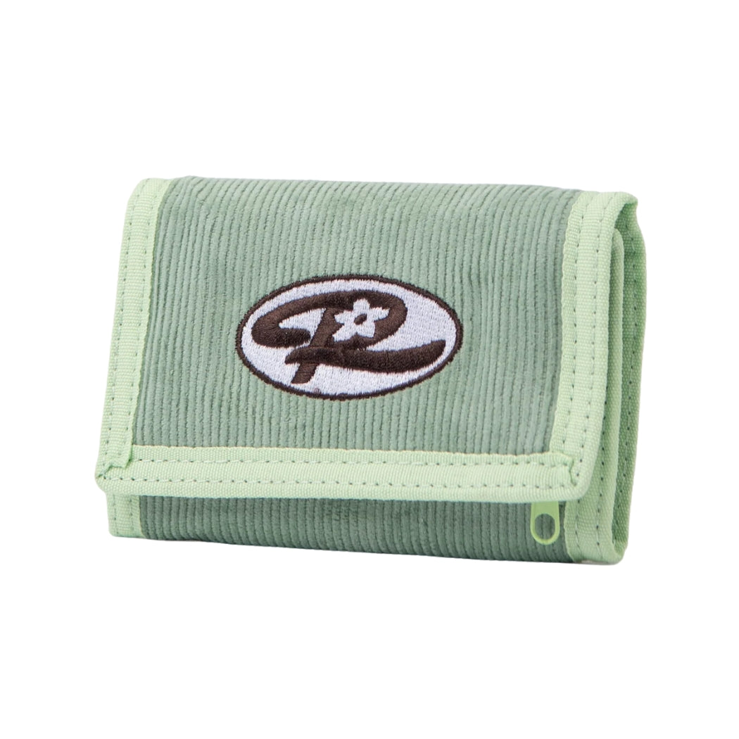 Rusty Wildflower Cord Tri Fold Wallet Faded Pistachio