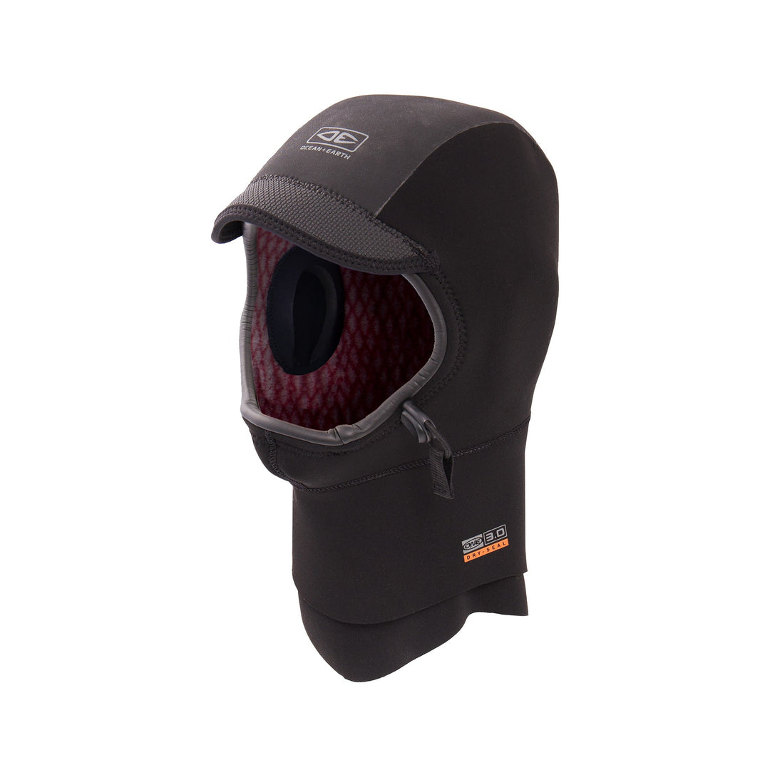 Ocean and Earth One Dry Seal Full Hood 3mm Black