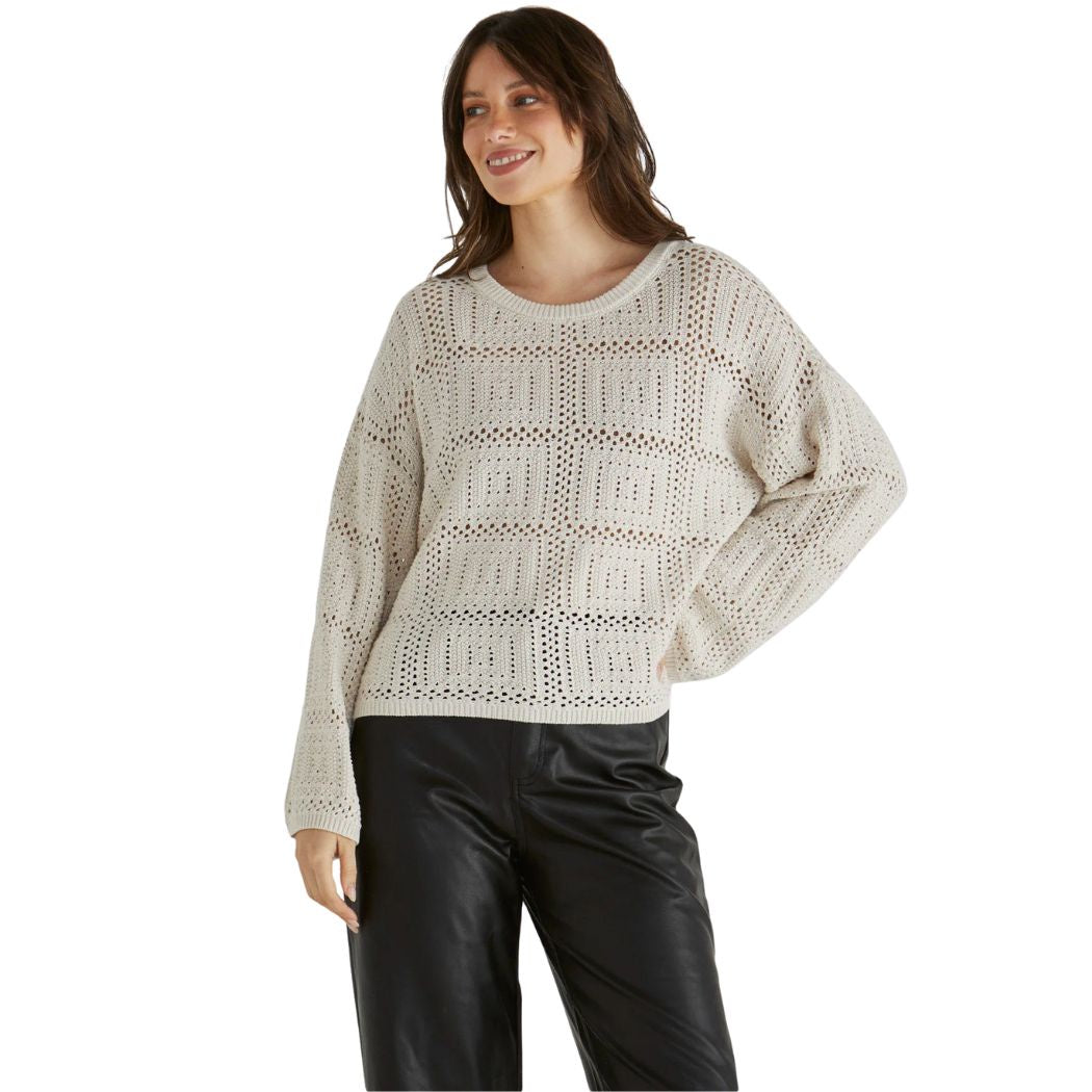 Sass Marcello Crochet Top Cream