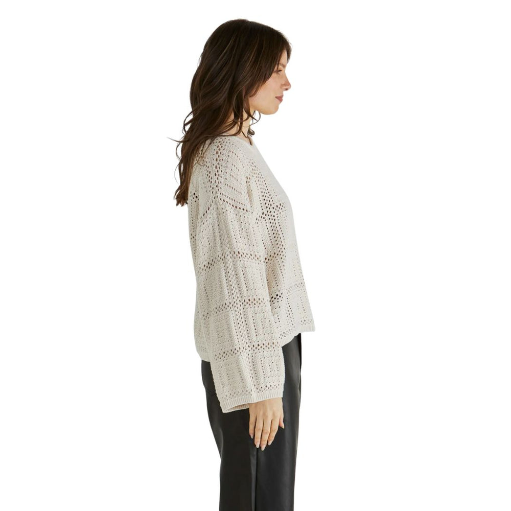 Sass Marcello Crochet Top Cream