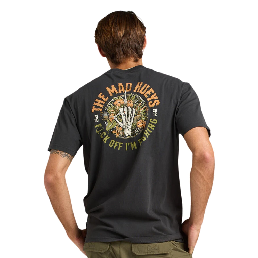 The Mad Hueys FK Off Im Fishing Tee Vintage Black