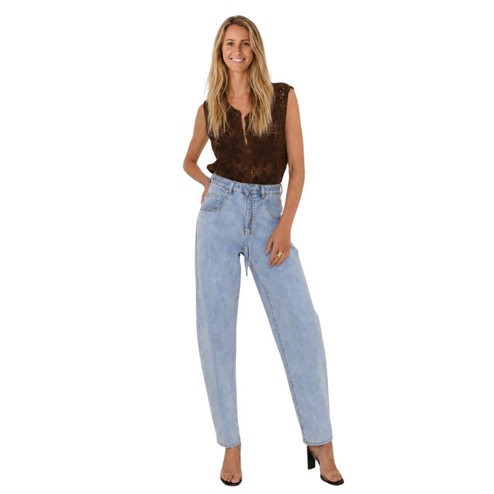 Ave Weekend Wide Leg Jean Airforce Blue