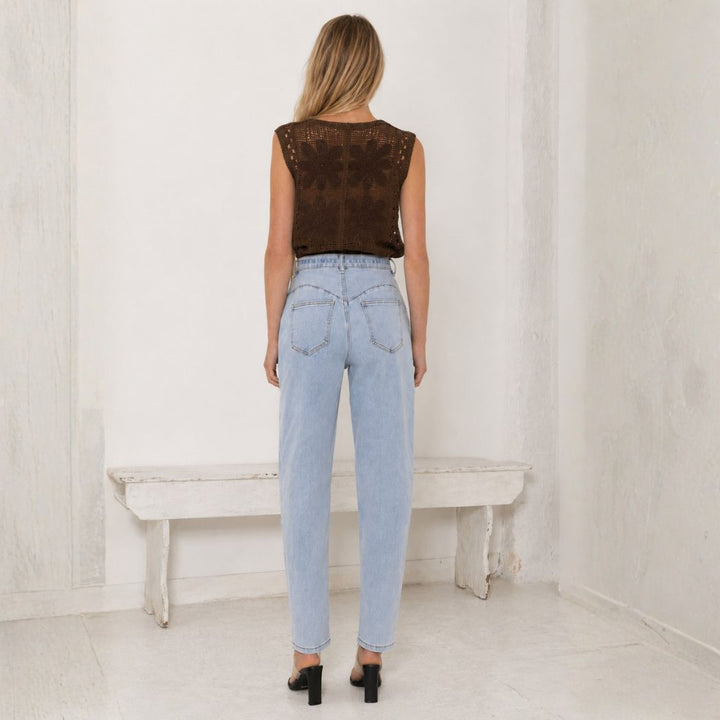 Ave Weekend Wide Leg Jean Airforce Blue